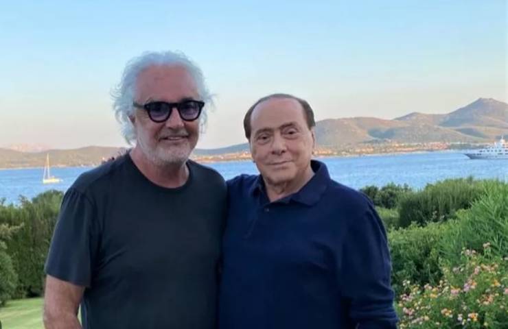 Flavio Briatore e Silvio Berlusconi a Villa Certosa
