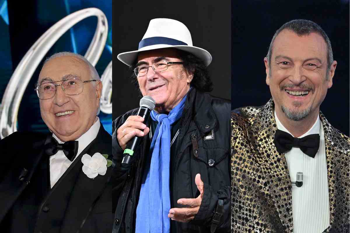 Pippo Baudo, Al Bano e Amadeus.