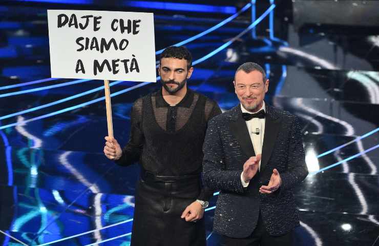 Marco Mengoni e Amadeus Sanremo 2024