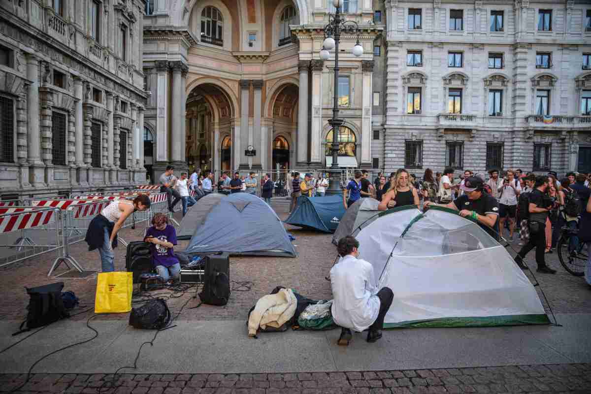 Protesta studenti a Milano