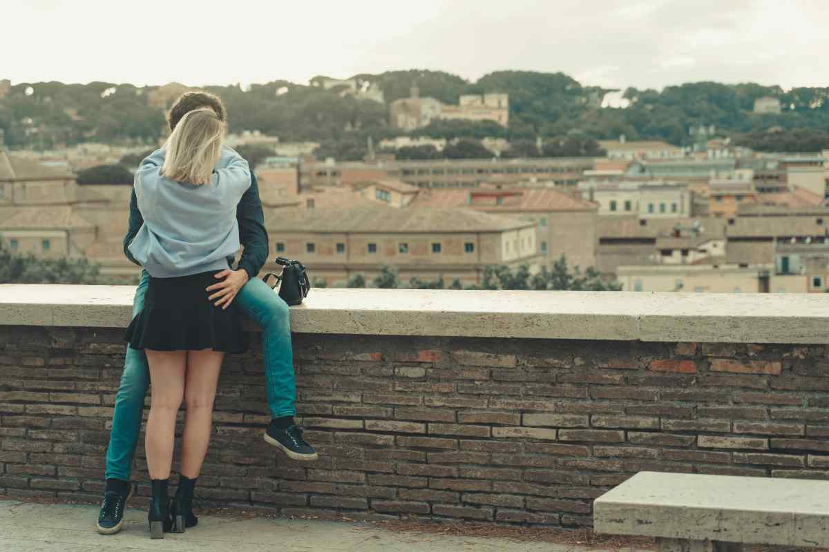 innamorati a Roma, terrazza del Gianicolo